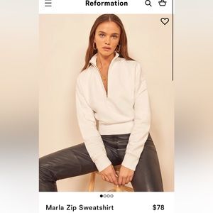 Reformation Marla Zip Sweatshirt